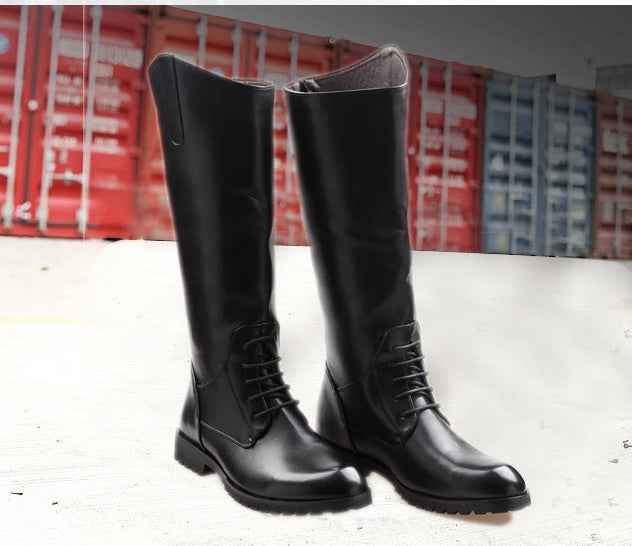 Knee-High Leather Riding Boots