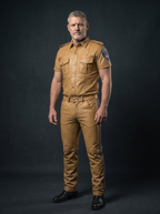 Men’s Leather Police Shirt CA