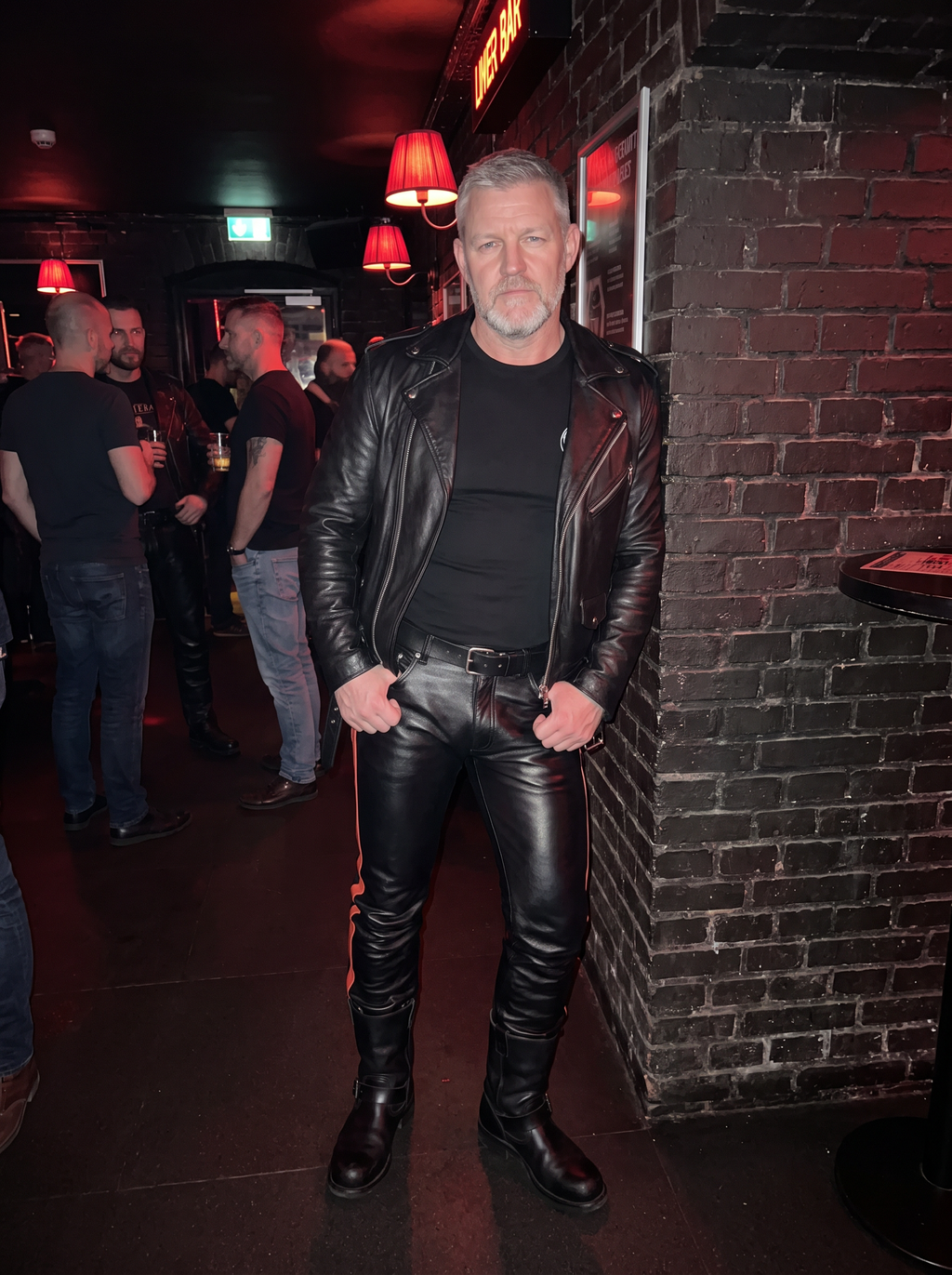 Slim Fitting PU Leather Pants