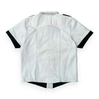 Men’s Police Style White Leather Shirt