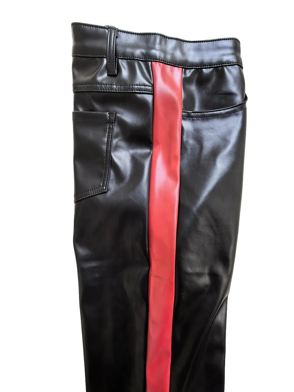 Slim Fitting PU Leather Pants