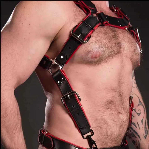 Adjustable Leather Chest Harness